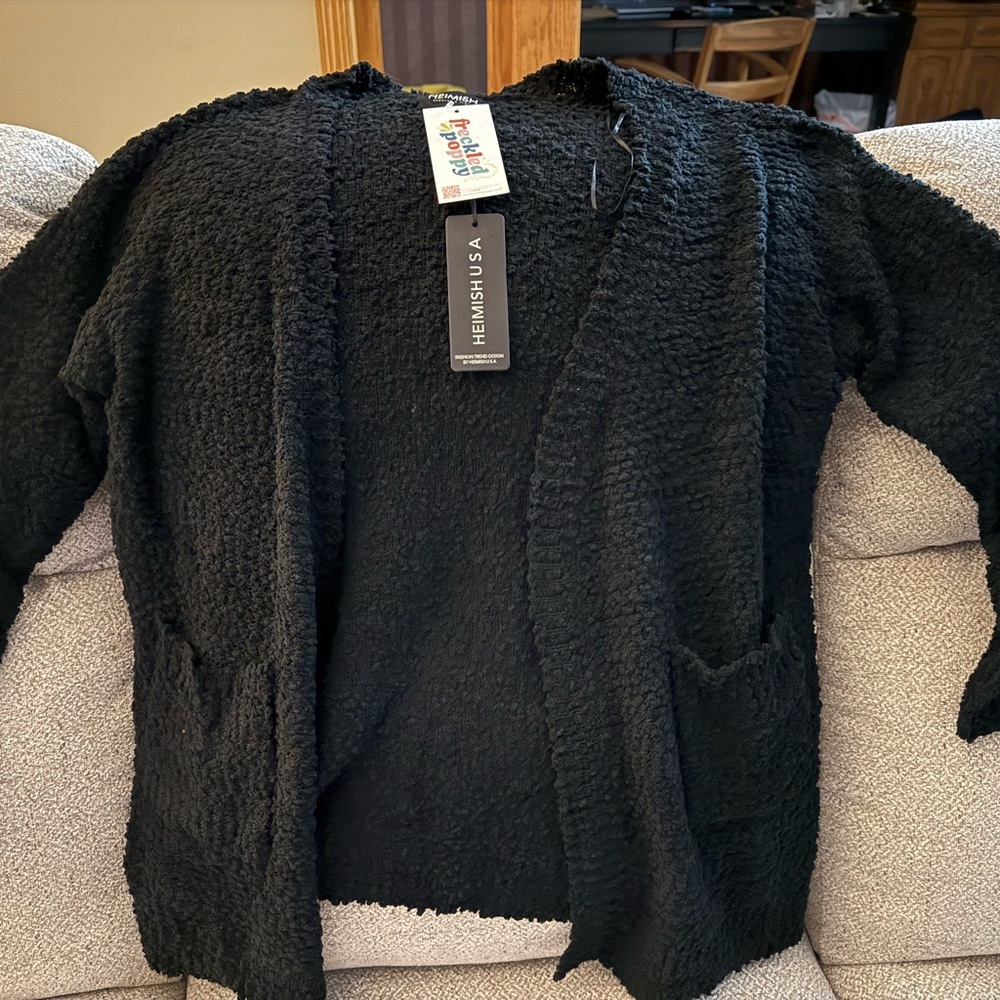 HEIMISH USA Black Textured Cardigan
